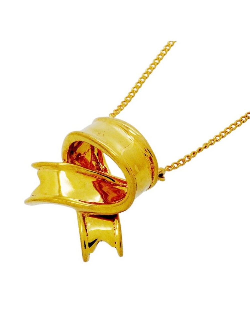 Tiffany & Co Necklace Ribbon 18K Yellow Gold